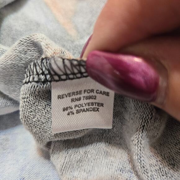 Erin London Woman's Casual Clear Shiny Tunic Top Round Neck Long Sleeve Size L - Picture 7 of 8